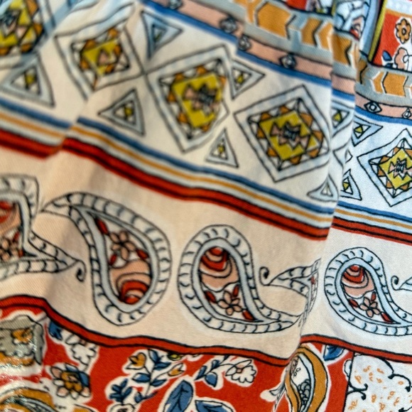 White Birch Boho Patchwork Sleeve Top Size Small/Check out the Sleeves So COOL - Picture 6 of 6